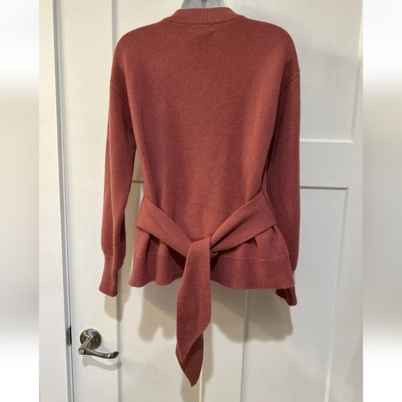Halogen x Atlantic Pacific Mauve Cashmere Blend Mock Turtle Neck Sweater X-Small - Picture 2 of 5